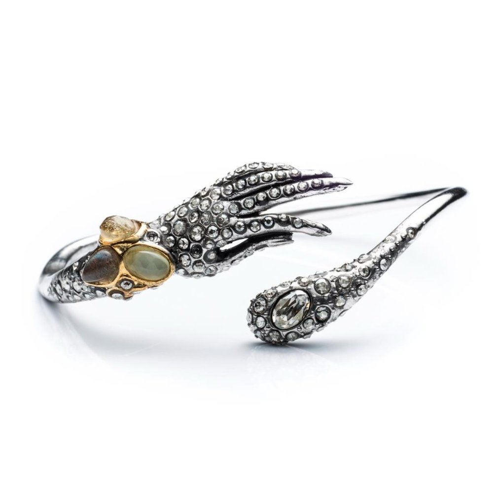 Crystal Pave Hand Motif Bracelet